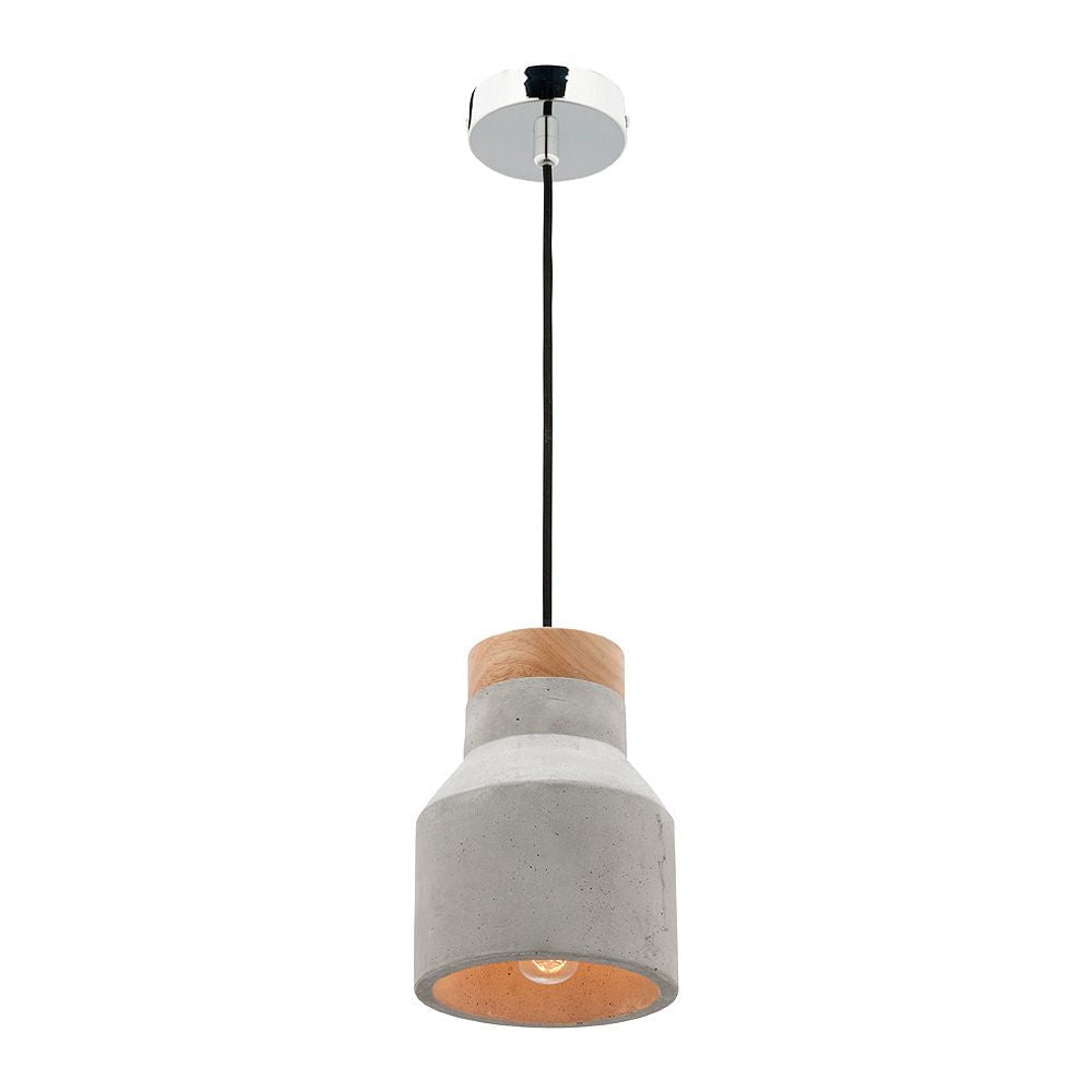 Moby Concrete & Timber Small Pendant